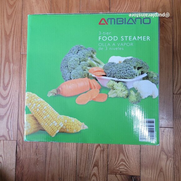 Ambiano Food Steamer 3 Tier 800 Watt 9 Qt BPA Free Healthy Eating NIB - Picture 5 of 7
